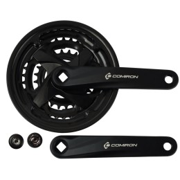 Система шатунов 24/34/42T COMIRON JH-A9-101, 170mm, с защитой, AL+ST, квадрат, черный