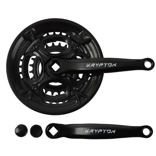 Система шатунов 24/34/42T KRYPTON JH-S203, 170mm, с защитой, ST+ST, квадрат, черный