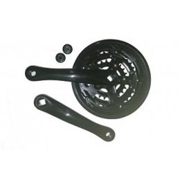 Система шатунов 24/34/42Т 26" D-EDх3, длина 170мм, алюминиевый, черный с пластиковой защитой