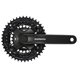 Система шатунов 24/34/42Т Shimano TY301, 175мм, Кв, без защиты, черн, б/уп