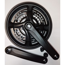 Система шатунов 28/38/48Т Prowheel, 175 мм, алюминий, под квадрат, с защитой