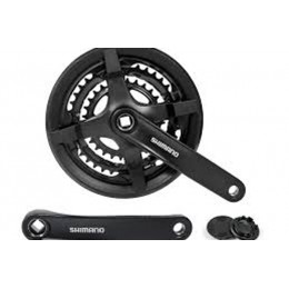 Система шатунов 28/38/48Т Shimano TY301, 170мм, Кв, с защитой, черн, б/уп