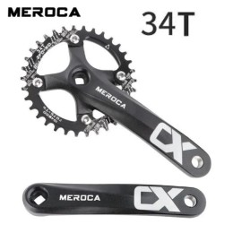 Система шатунов 34Т Meroca Mountain Bike, BCD 104, 170 мм, алюминий, под квадрат, без защиты