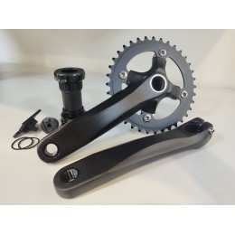 Система шатунов 36T, алюминий, 170мм, под Holowtech II, интегрир. вал, каретка в компл, CWD-206, чёрный