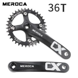 Система шатунов 36Т Meroca Mountain Bike, BCD 104, 170 мм, алюминий, под квадрат, без защиты