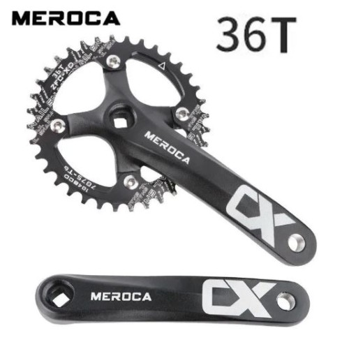 Система шатунов 36Т Meroca Mountain Bike, BCD 104, 170 мм, алюминий, под квадрат, без защиты