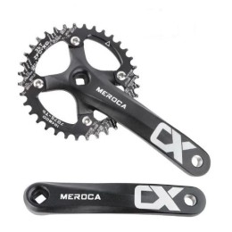 Система шатунов 36Т Meroca Mountain Bike, BCD 104, 170 мм, алюминий, под квадрат, без защиты