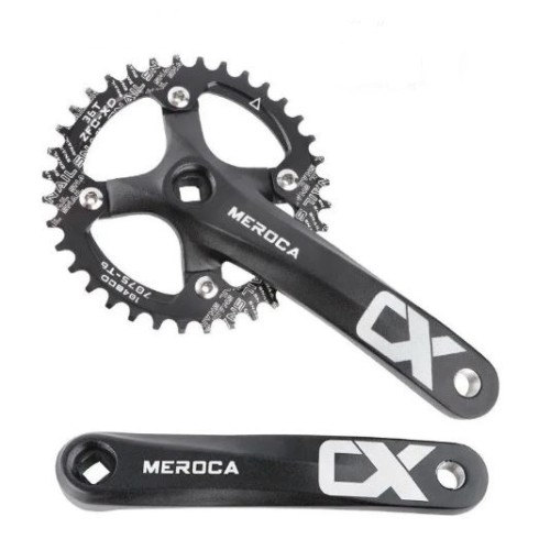 Система шатунов 36Т Meroca Mountain Bike, BCD 104, 170 мм, алюминий, под квадрат, без защиты