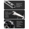 Система шатунов 36T Sagmit Edison-S11, алюм, B.C.D 104 мм, шатуны 170 мм, с кареткой, черная