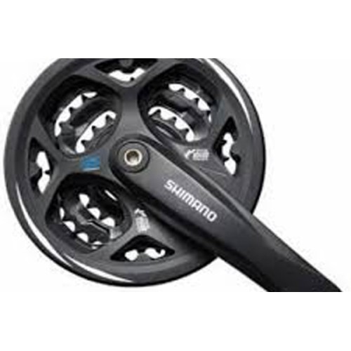 Система шатунов 48/38/28 Shimano Altus FC-M311 с защитой, 175мм, черная