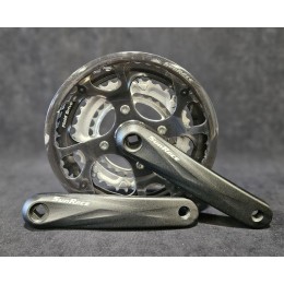 Система шатунов SunRace FCM300 с защитой, 170мм, 48/38/28Т, черные