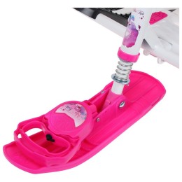 Снегокат Тимка Спорт 4-1 со спинкой и ремнем, Бабочки (черный/белый/розовый)