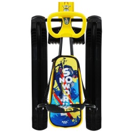 Снегокат Тимка Спорт 4-1 со спинкой и ремнем, Зимний спорт (черный/желтый)