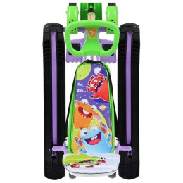Снегокат Тимка спорт 6 выдвижная база, Монстрики (черный/фиолетовый/зеленый)