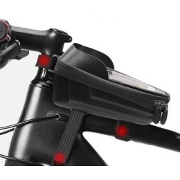 Сумка на раму BICYCLE SOUL, с отделением для смартфона, основной отсек на молнии, 20х10х7,5 см., черная