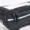 Сумка на раму COMIRON, с отделением для смартфона 6.0", основной отсек на молнии, черная, 21x10.5x9см