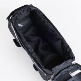 Сумка на раму COMIRON, с отделением для смартфона 6.0", основной отсек на молнии, черная, 21x10.5x9см