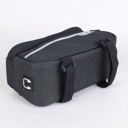 Сумка на раму COMIRON, с отделением для смартфона 6.0", основной отсек на молнии, черная, 21x10.5x9см