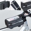 Сумка на раму COMIRON, с отделением для смартфона 6.0", основной отсек на молнии, черная, 21x10.5x9см