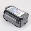 Сумка на раму COMIRON, с отделением для смартфона 6.0", основной отсек на молнии, серая, 21x10.5x9см