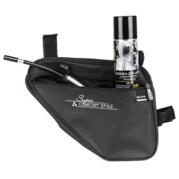 Сумка под раму, карман для телефона внутри сумки, 280х210х40мм, черная