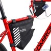 Сумка подрамная BICYCLE SOUL, с боковой молнией, с отсеком для бутылки, крепление velcro, чёрная, 20,5х18х21,5 см.
