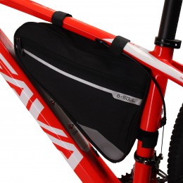 Сумка подрамная большая BICYCLE SOUL, с боковой молнией, чёрная