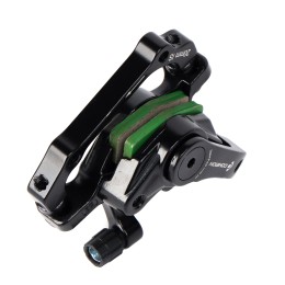 Тормоз дисковый механический COMIRON S8 для дисков 120-203мм с адаптером F180/R160mm, зеленые колодки
