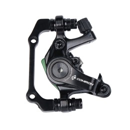 Тормоз дисковый механический COMIRON S8 для дисков 120-203мм с адаптером F180/R160mm, зеленые колодки