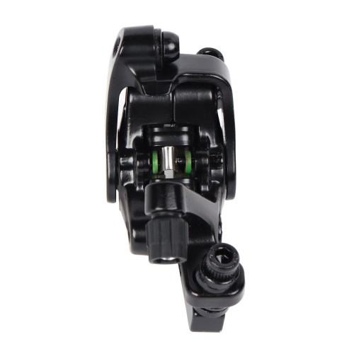 Тормоз дисковый механический COMIRON S8 для дисков 120-203мм с адаптером F180/R160mm, зеленые колодки