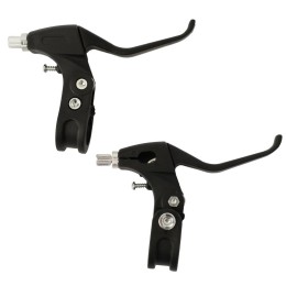 Тормозная ручка алюминий-пластик KRYPTON WH-621A / 3 пальца  + возвратная пружина, чёрное основание и ручка, пара левая+правая.