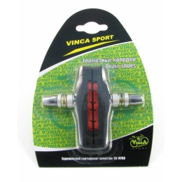 Тормозные колодки Vinca Sport VB 111, пара, черные с красным