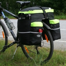 Трек-62 упрощенный черно-оранжевый (велорюкзак на багажник "штаны")