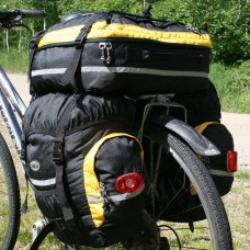 Трек-70 (велорюкзак на багажник 3 секции) черно-желтый