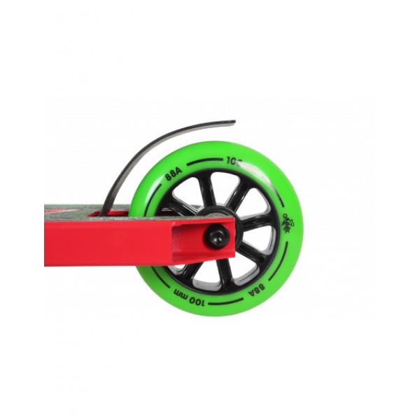 Трюковой самокат ATEOX JUMP (2022), красный/зеленый (2022)