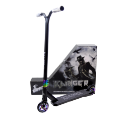 Трюковой самокат HAEVNER KLINGER 2023, черный матовый/неохром