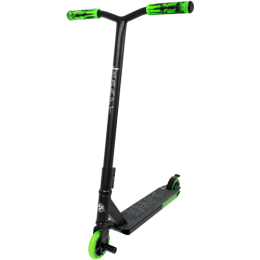 Трюковой самокат HAEVNER KRAFT BLACK EDITION 2023, черный/зеленый анодированный