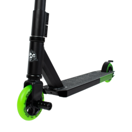 Трюковой самокат HAEVNER KRAFT BLACK EDITION 2023, черный/зеленый анодированный