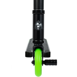 Трюковой самокат HAEVNER KRAFT BLACK EDITION 2023, черный/зеленый анодированный