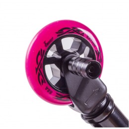 Трюковой самокат HAEVNER KRAFT BLACK EDITION 2024, черный/розовый