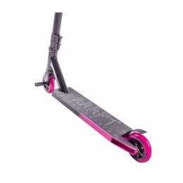 Трюковой самокат HAEVNER KRAFT BLACK EDITION 2024, черный/розовый
