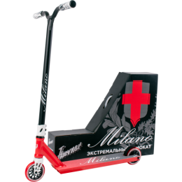 Трюковой самокат HAEVNER MILANO красный/белый