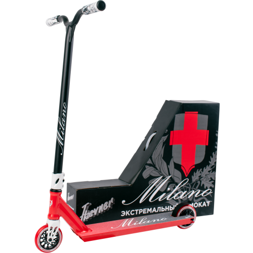 Трюковой самокат HAEVNER MILANO красный/белый