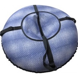 Тюбинг-ватрушка 110 см ДЖИНС LUX + (низ-ПВХ,верх-ткань) мягкие ручки