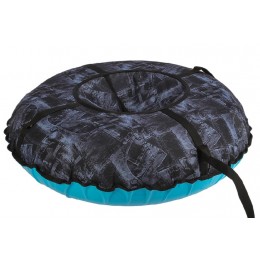 Тюбинг-ватрушка 110 см ДЖИНС LUX + (низ-ПВХ,верх-ткань) мягкие ручки