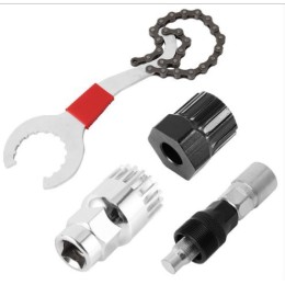 Универсальный набор BLACK TOOLS для съема шатуна и каретки, хлыст и съемник кассет