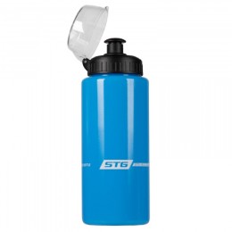 Велофляга STG  DC-BT-54 600мл с защитной крышкой синяя/белая