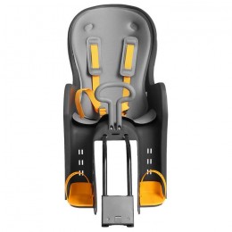 Велокресло заднее BQ-9 с ручкой, крепление на раму с кнопкой, цвет тёмно-серый