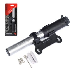 Велонасос COMIRON DIRK 2, алюминиевый цилиндр, PA пластиковая ручка, телескопический шланг, Presta-Schrader, 8,3 бар.