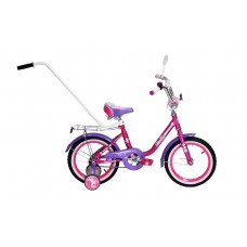 Велосипед 14" Black Aqua Princess, с ручкой (розово-сиреневый)